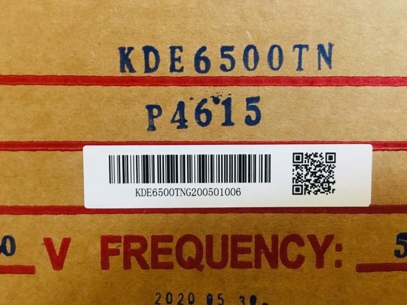 Số Seri và mã CODE trên máy phát điện Kama 5Kw
