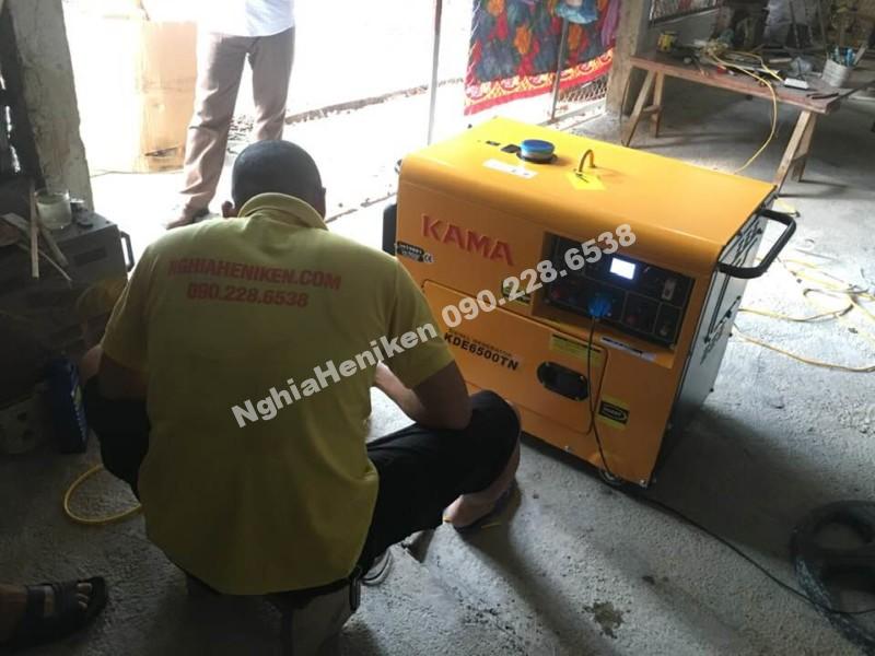 Đấu điện máy phát Kama 5Kw vào điện gia đình